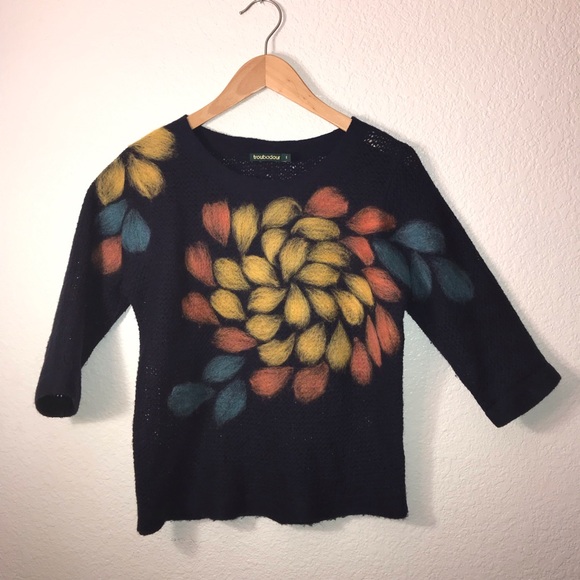 Troubadour Anthropologie Sweater Navy 